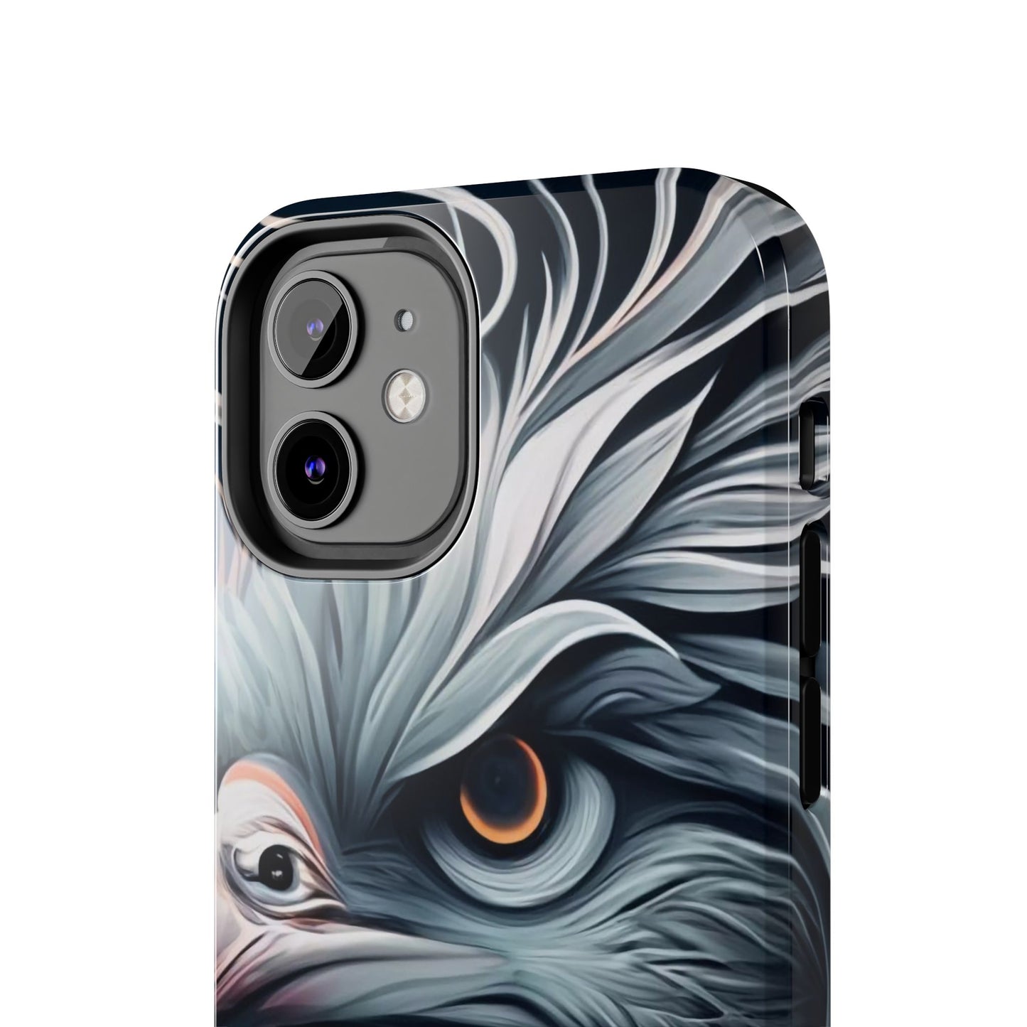 AviarySwirls Monochrome Bird Tough Phone Case