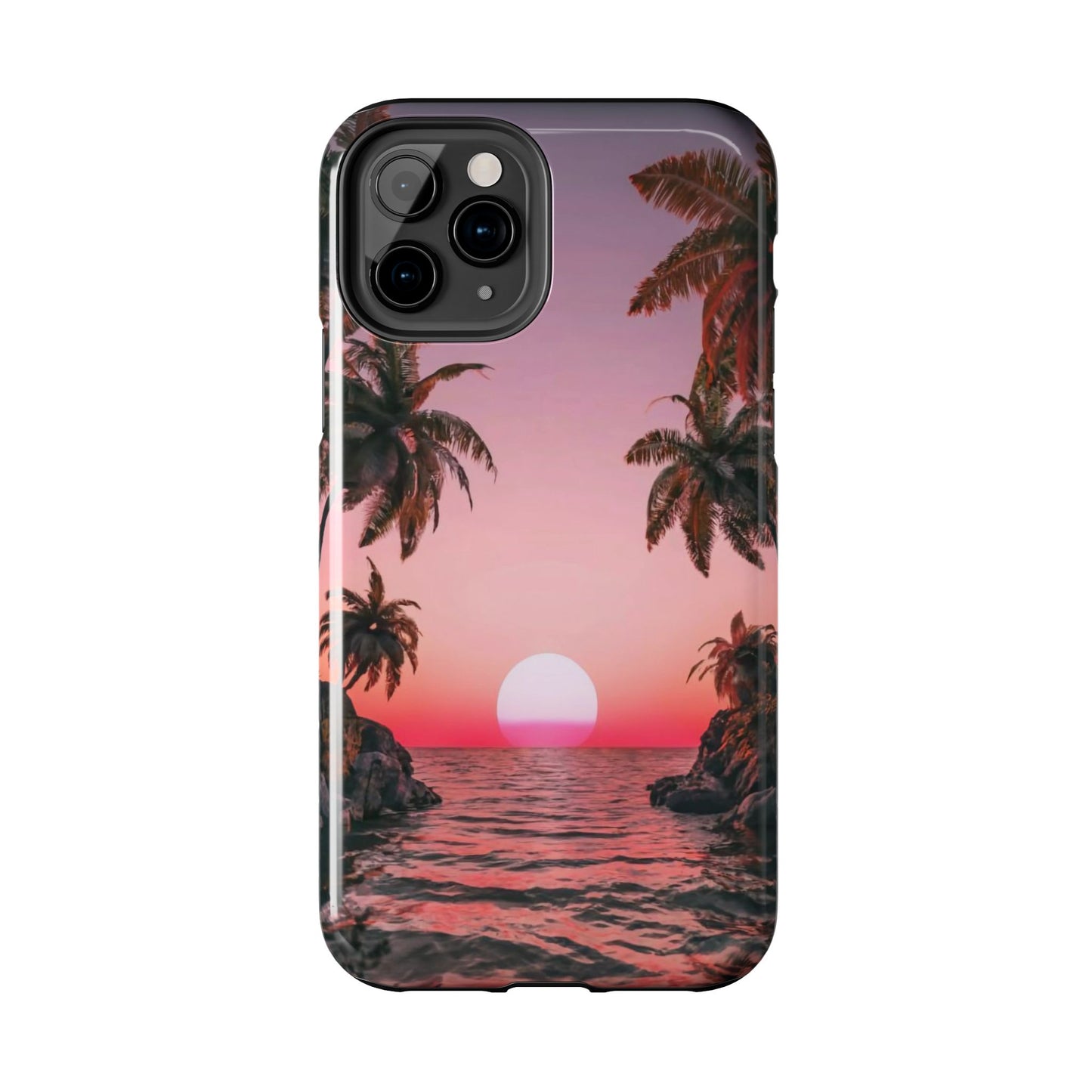 Golden Horizon Palm Sunset Tough Phone Case