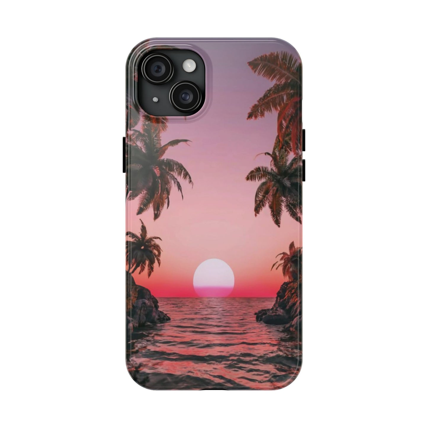 Golden Horizon Palm Sunset Tough Phone Case