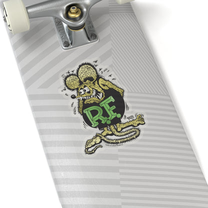 Bold Yellow & Black Rat Fink Sticker