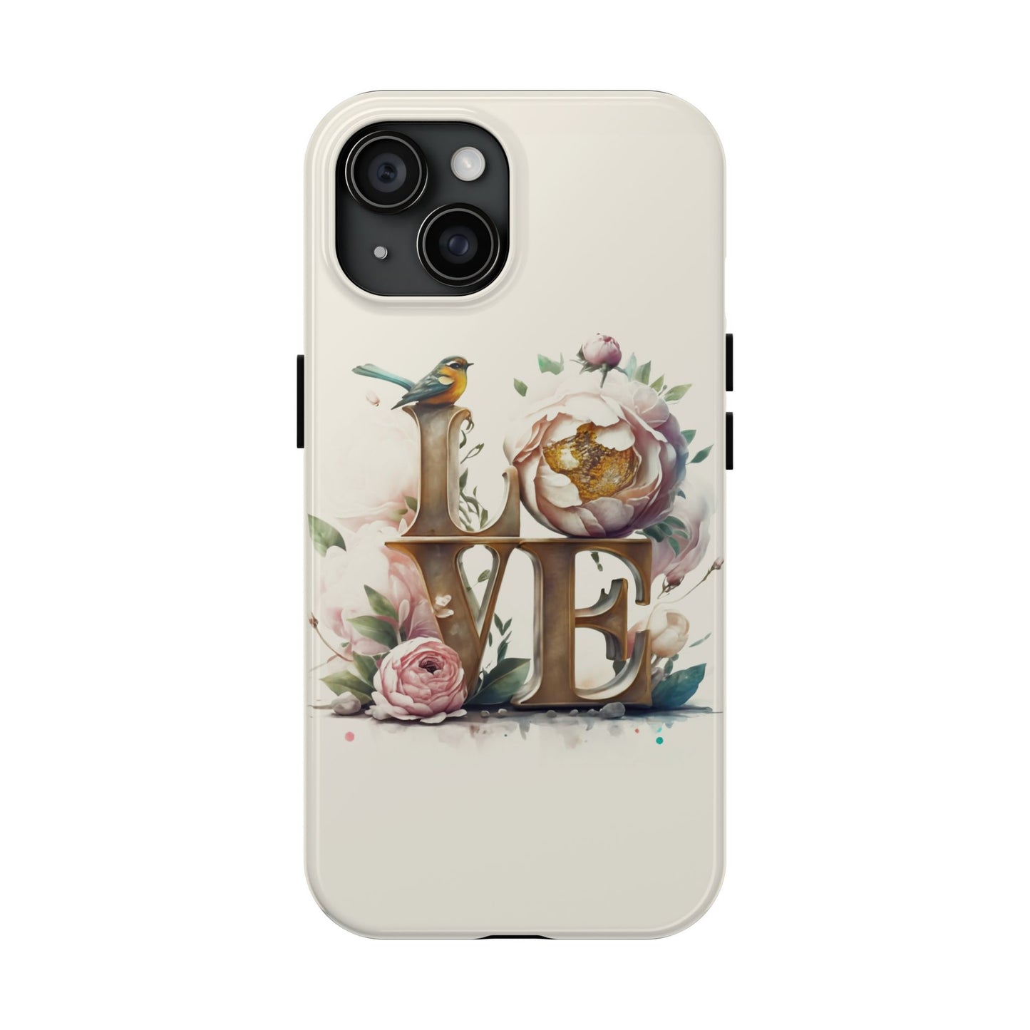 Lovebird and Bloom Watercolor Tough Phone Case