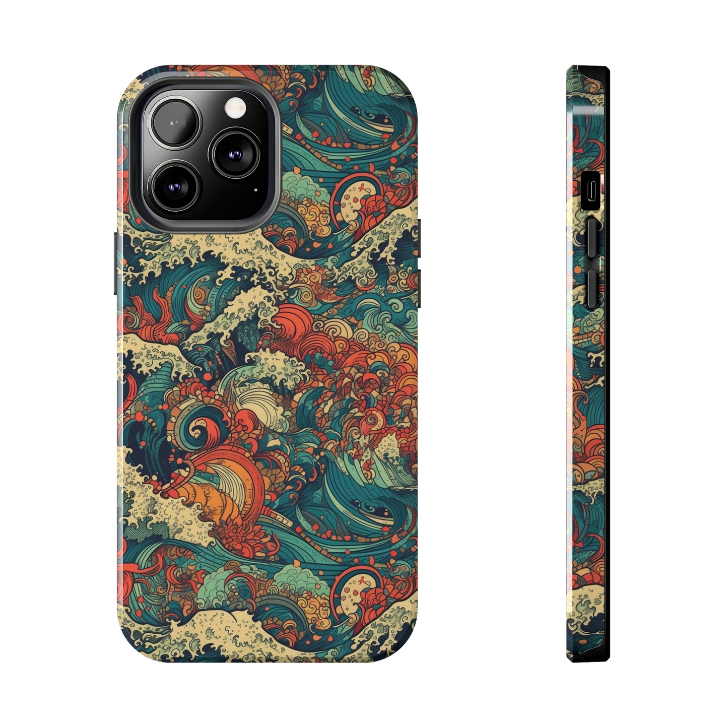 Multi-Hued Swirls - Wave of Colors - Tough Phone Case