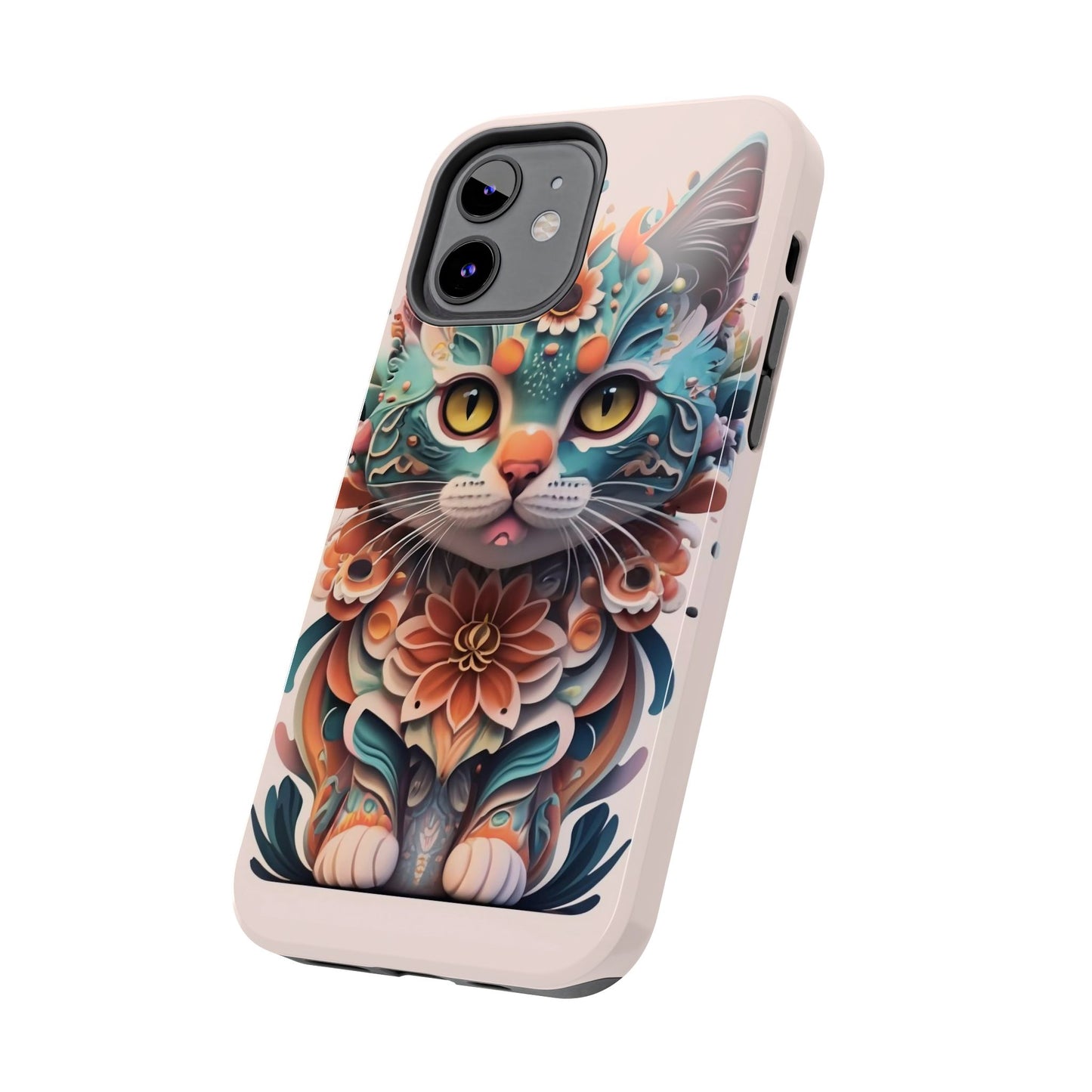 Floral Feline Armor Case