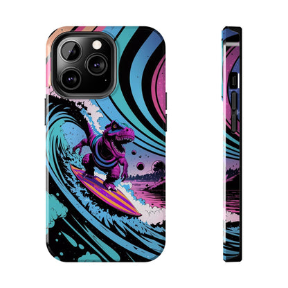 Cosmic T-Rex Surfer Adventure Tough Phone Case