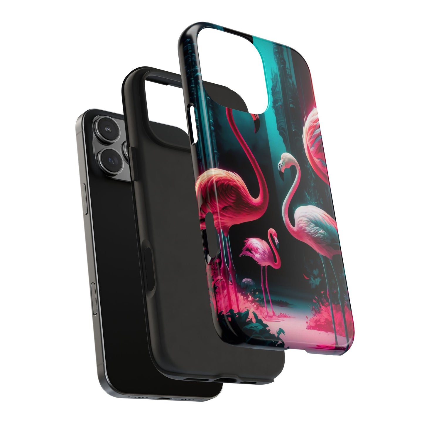 Vibrant Flamingo Gathering Tough Phone Case