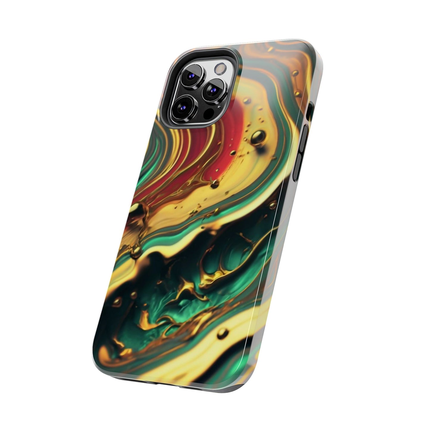 Golden Fluid Waves Defender Case