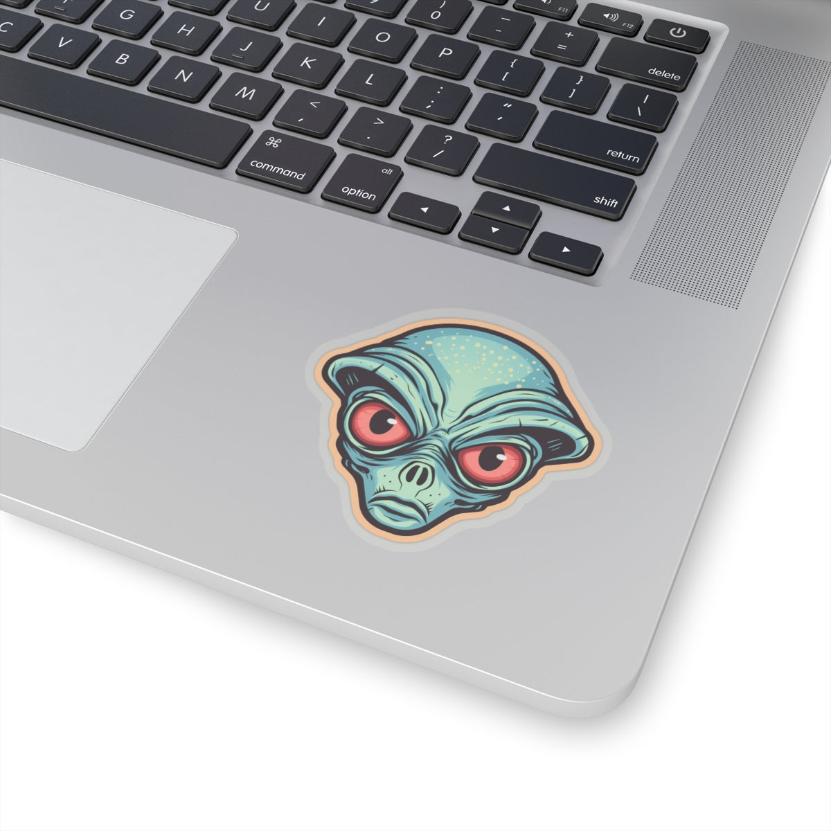 Mystic Green Alien Head Vinyl Sticker