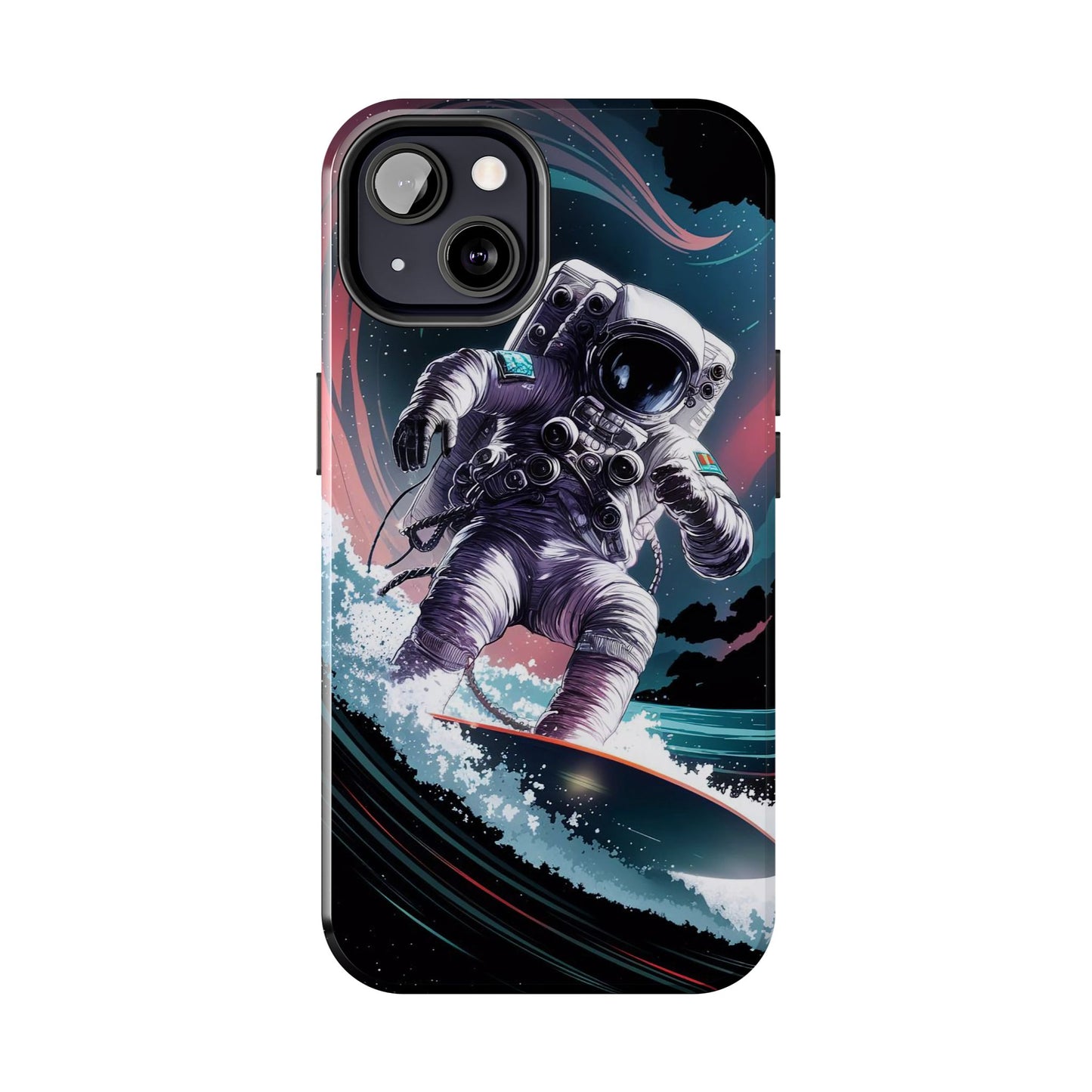 Cosmic Crest Astronaut Wave Rider Tough Phone Case