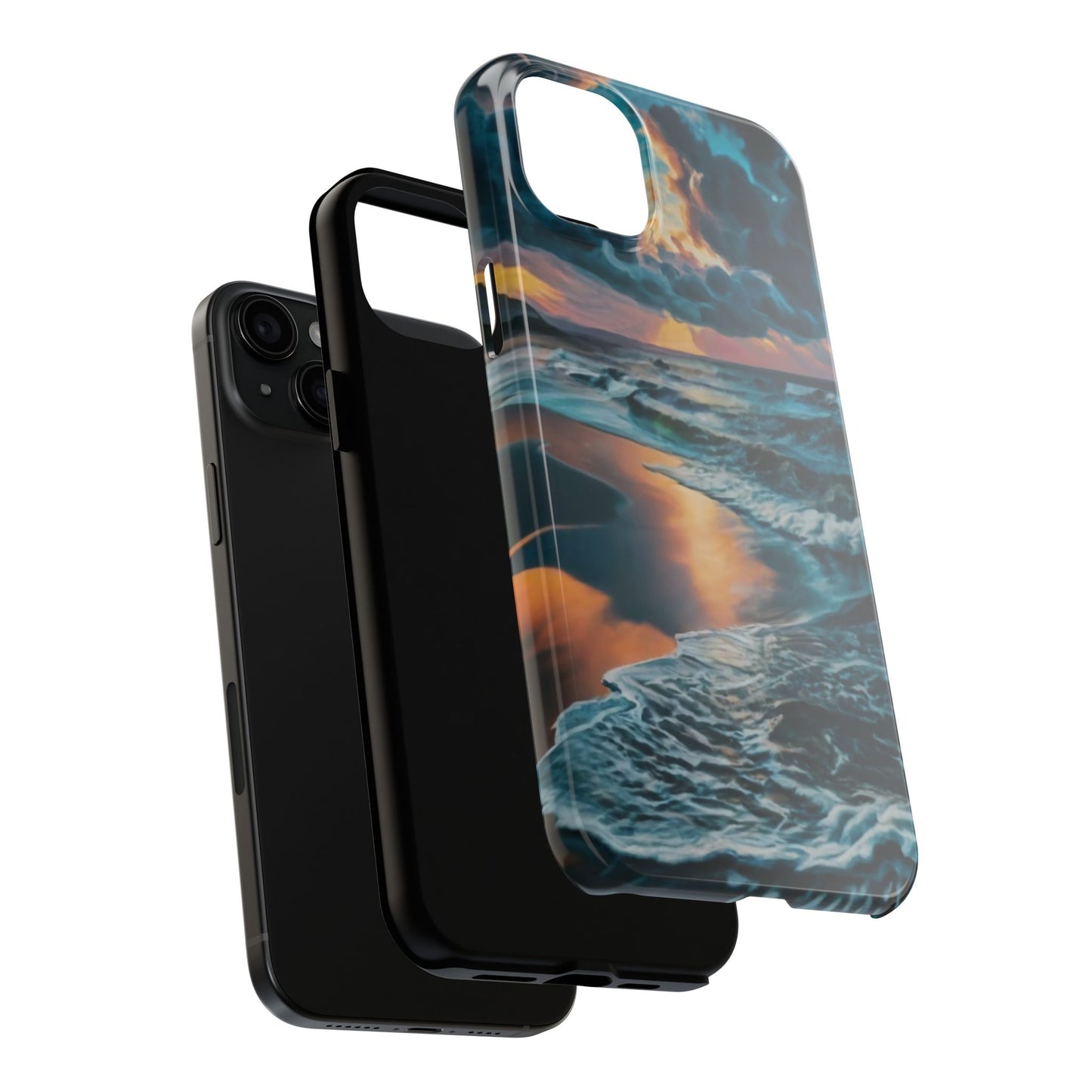 Coastal Sunset Waves Tough Phone Case