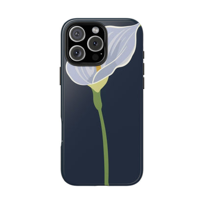 Blue Calla Flower Vector Poster Tough Phone Case