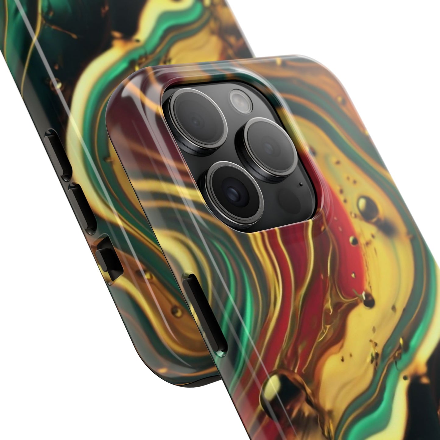 Golden Fluid Waves Defender Case