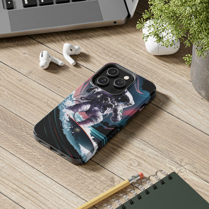 Cosmic Crest Astronaut Wave Rider Tough Phone Case