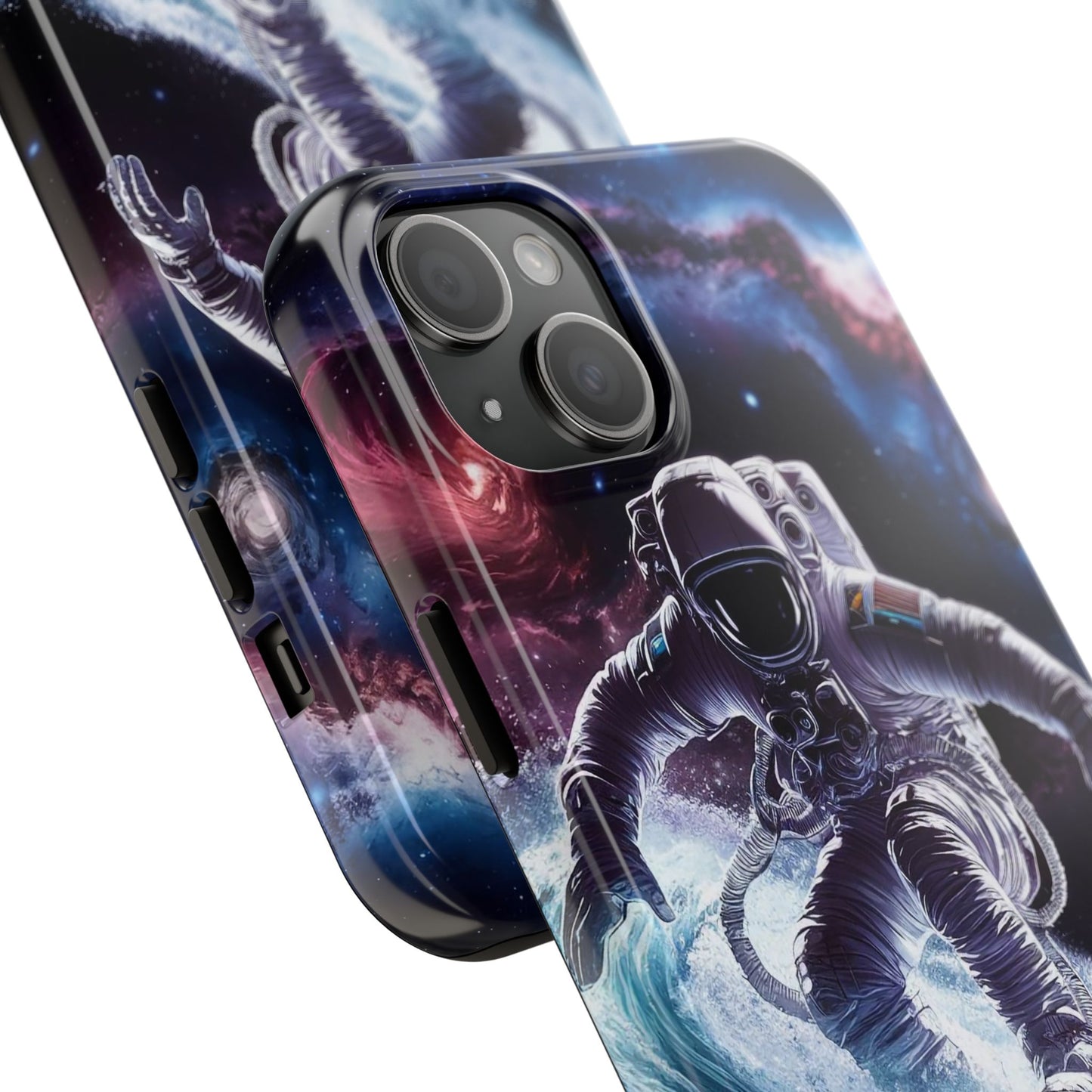 Galactic Wave Rider Astronaut Tough Phone Case