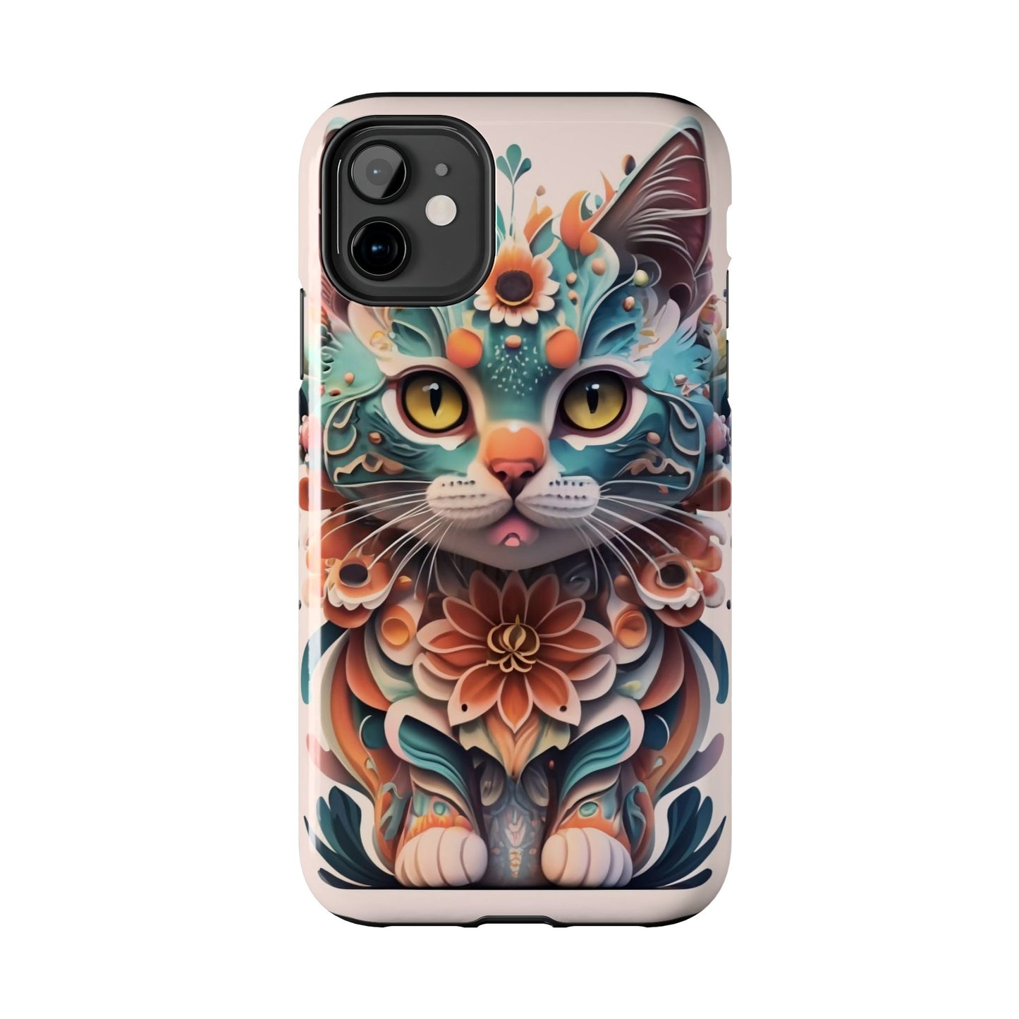 Floral Feline Armor Case