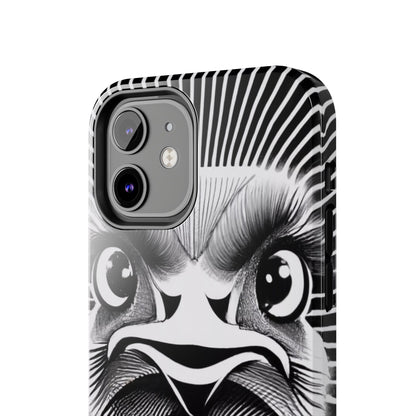 Mystical Stare Monochrome Ostrich Tough Phone Case