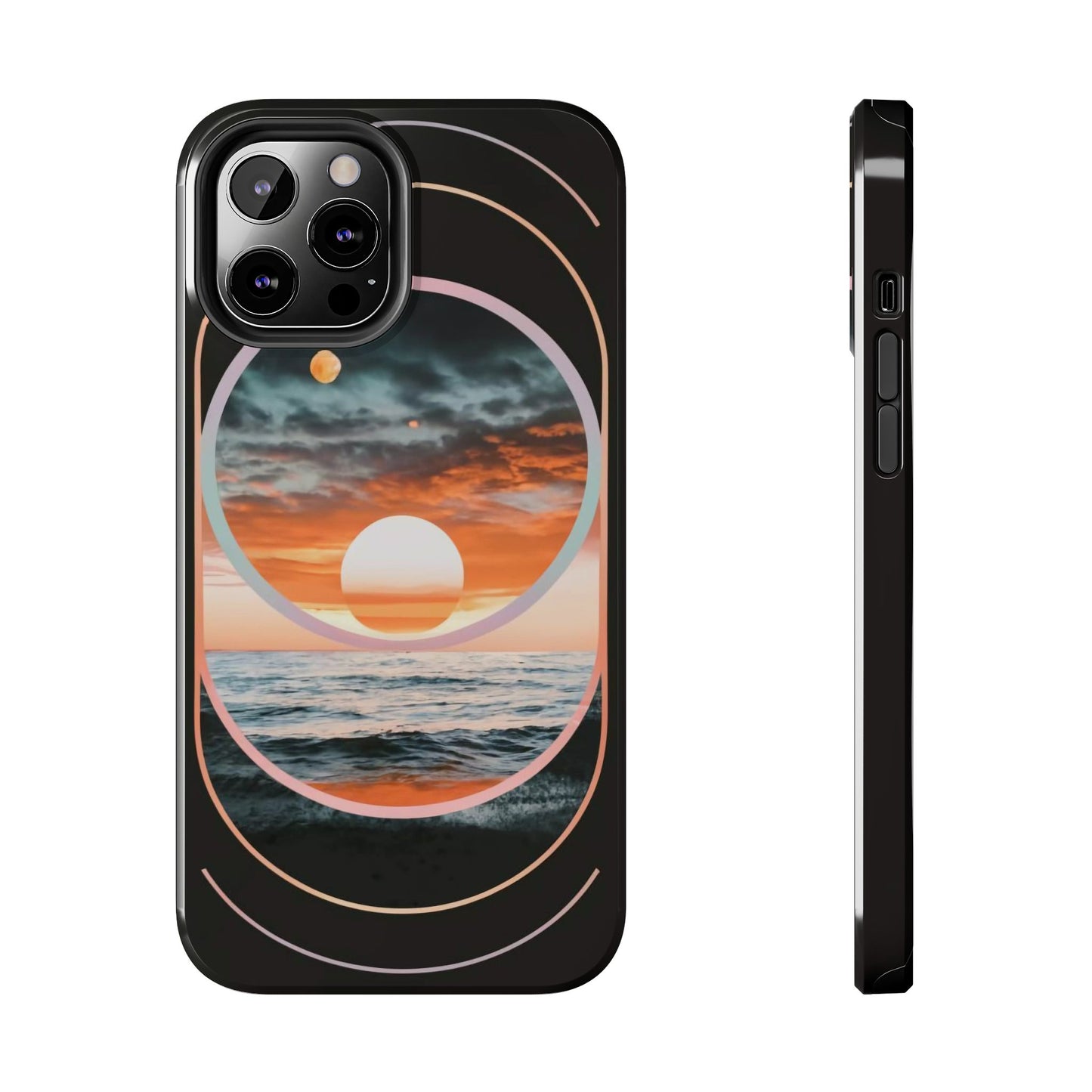 Fusion Sunset Abstract Art Tough Phone Case