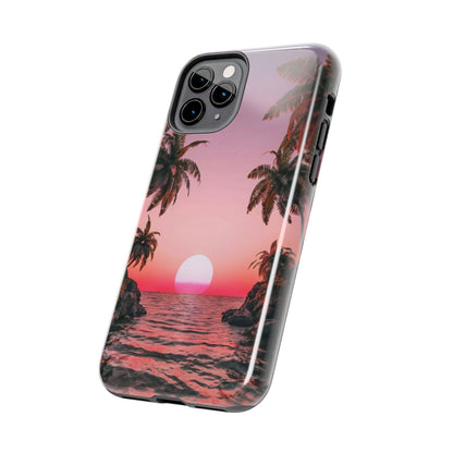 Golden Horizon Palm Sunset Tough Phone Case