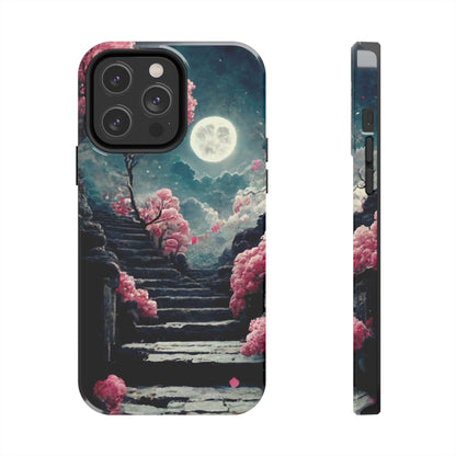 Mountain Path Cherry Blossoms Tough Phone Case