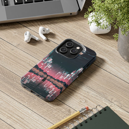 Moonlit Waterfront City Night Tough Phone Case