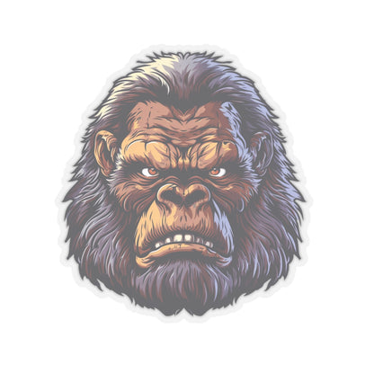 Angry Tan Fur Yeti Vinyl Sticker