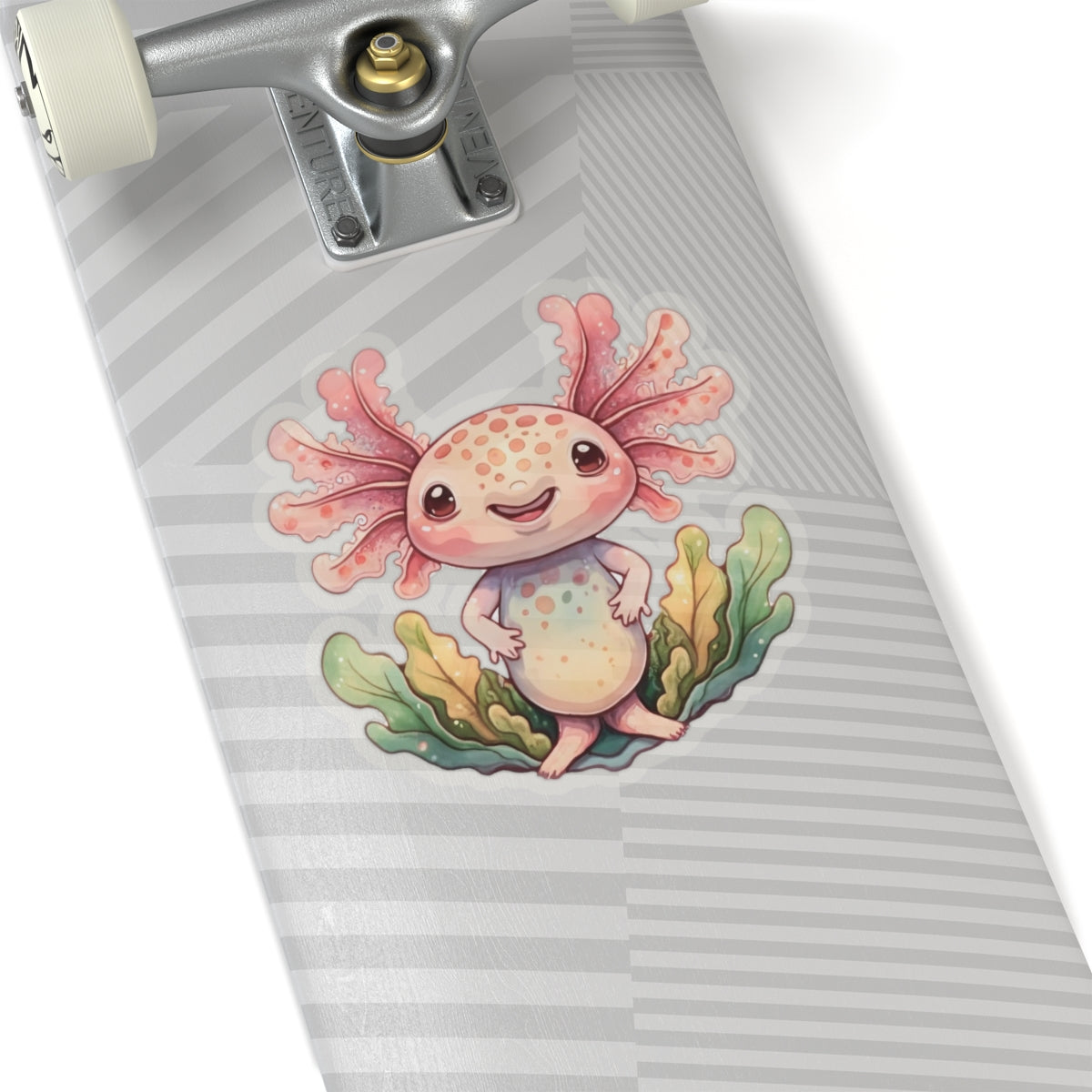 Cute Axolotl Watercolor Cartoon Sticker