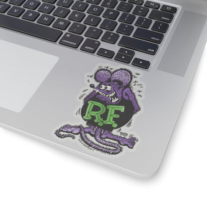 Mysterious Purple & Black Rat Fink Sticker