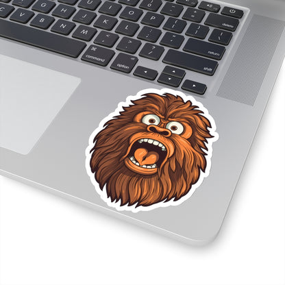 Startled Bigfoot Surprise Sticker