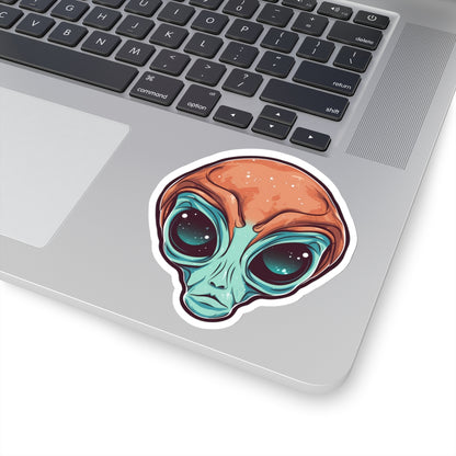 Cosmic Almond-Eyed Alien Vinyl Sticker