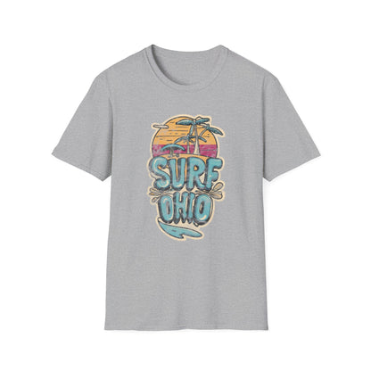 Colorful Sunset Surf Ohio Softstyle Tee