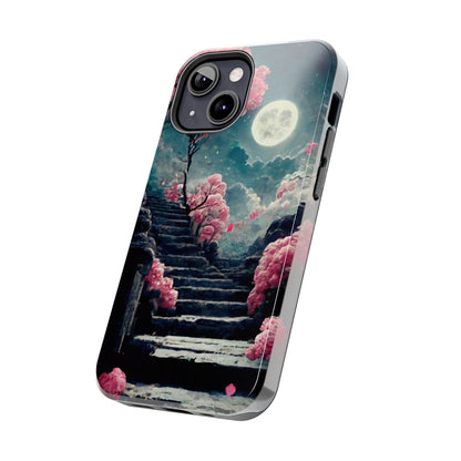 Mountain Path Cherry Blossoms Tough Phone Case