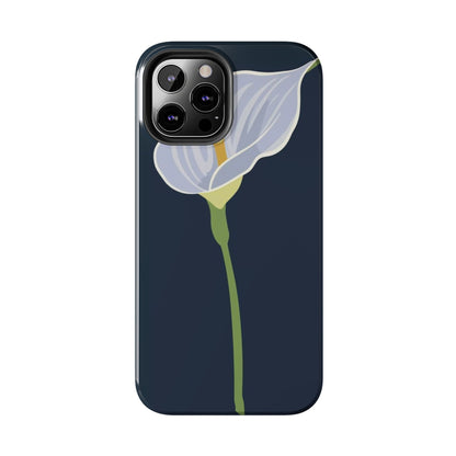 Blue Calla Flower Vector Poster Tough Phone Case