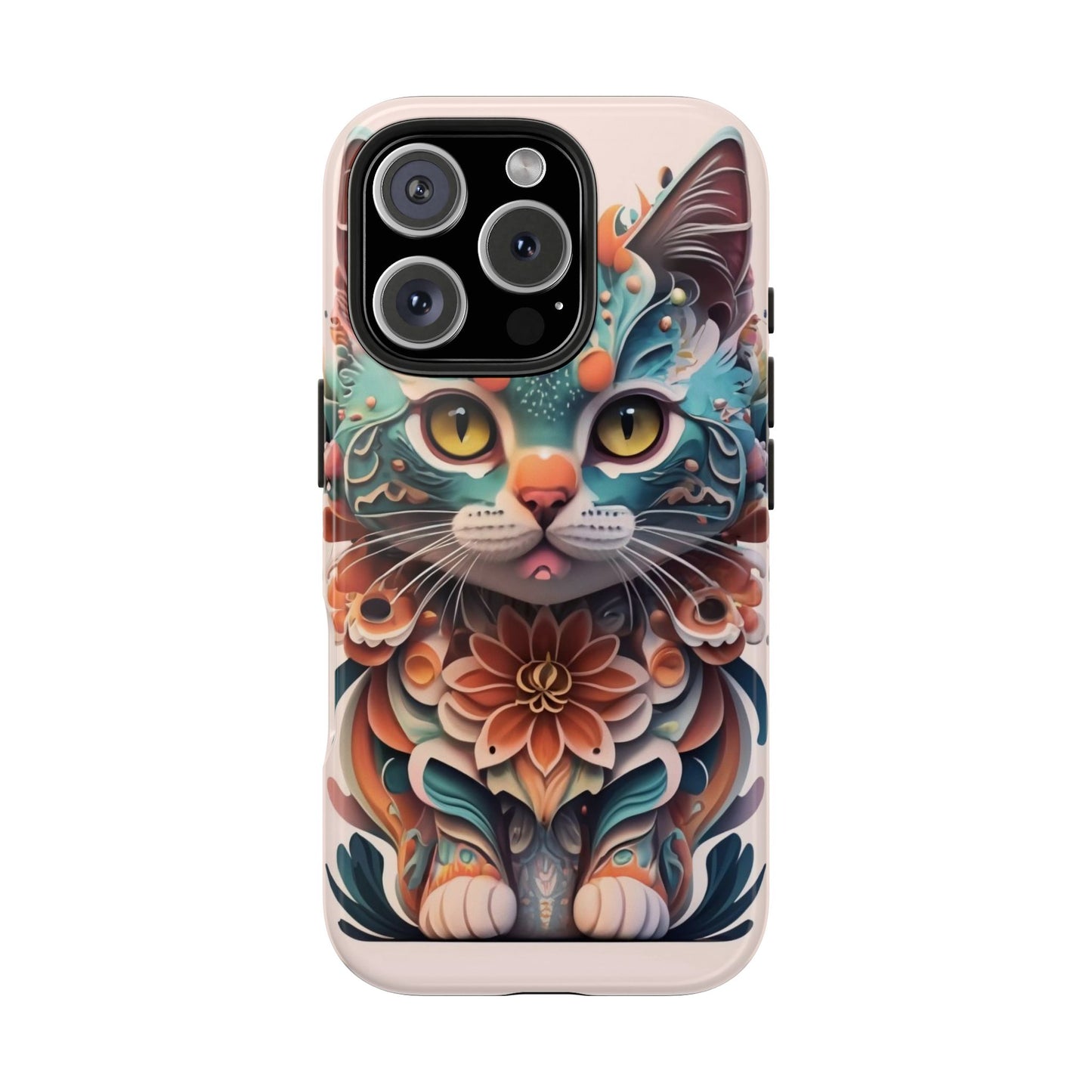 Floral Feline Armor Case