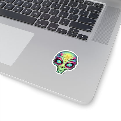 Galactic Spectrum Alien Head Vinyl Sticker