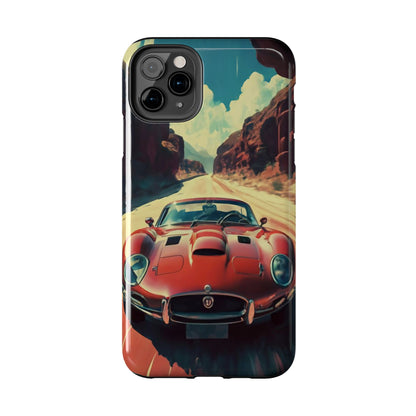 Desert Drive Red Sports Car Tough Phone Case