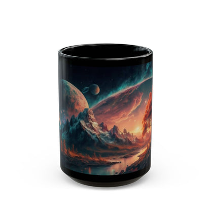 Crimson Blossom Planet Mug