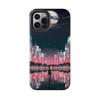 Moonlit Waterfront City Night Tough Phone Case