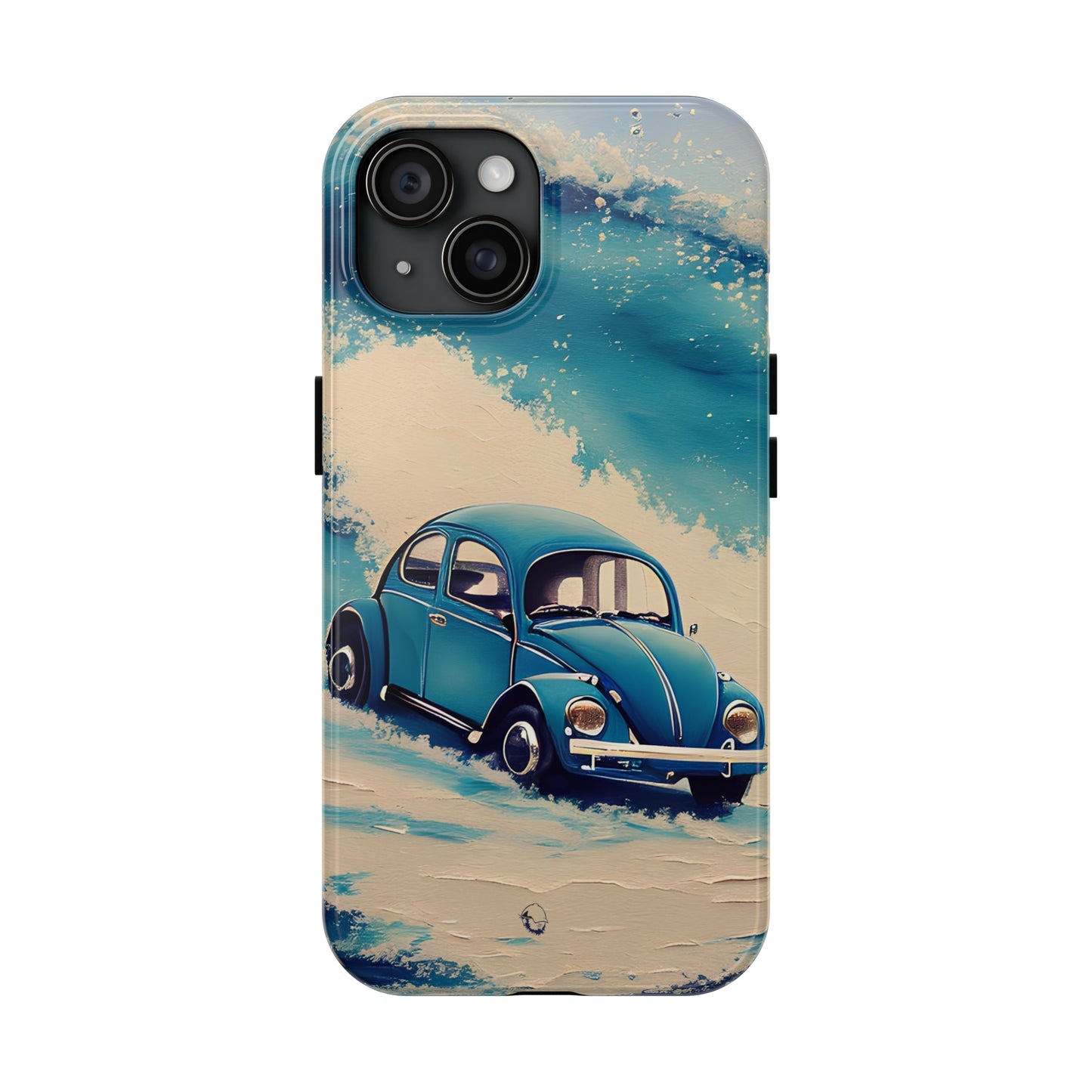 Wave Chasing Painted Blue VDub Beetle - Tough Phone Case