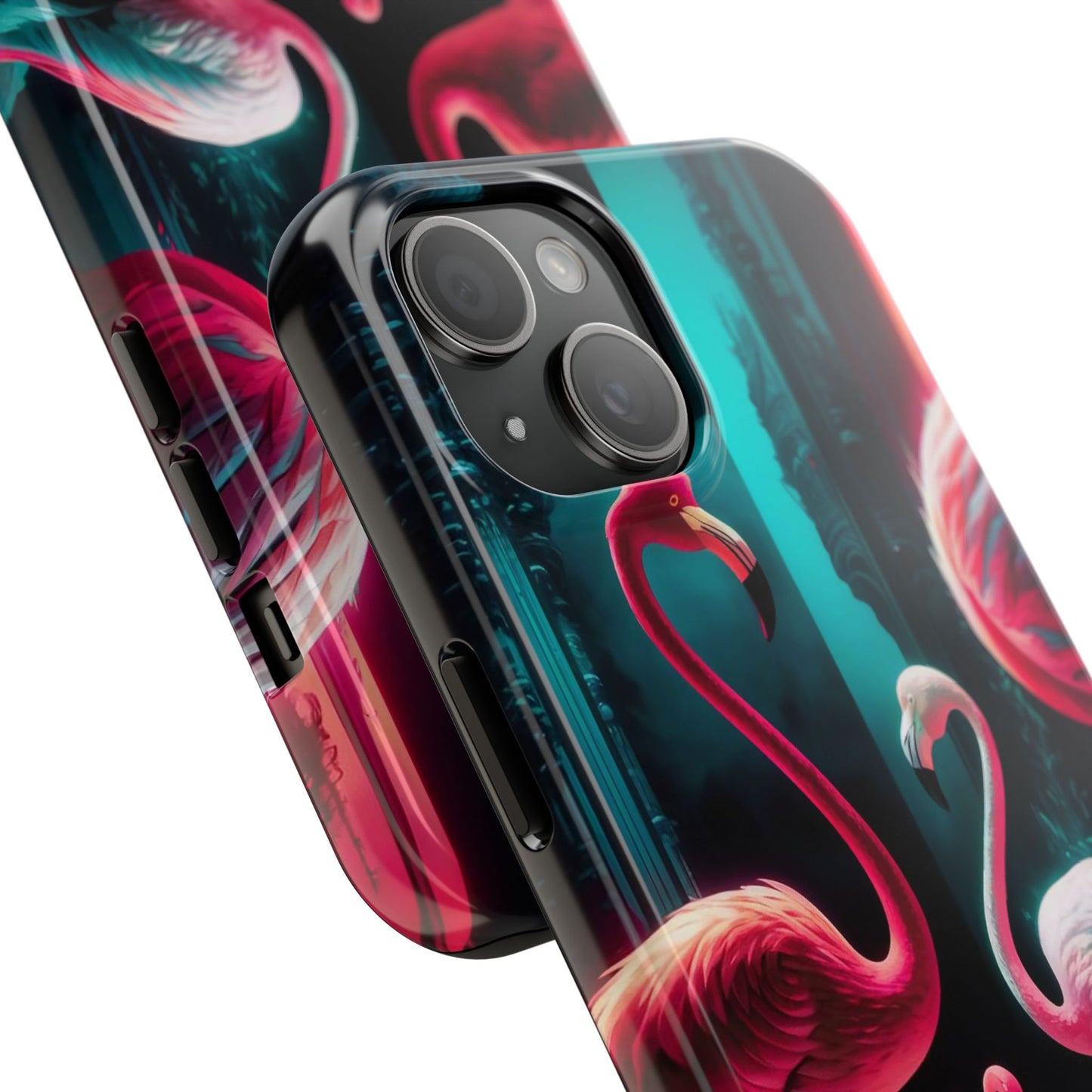 Vibrant Flamingo Gathering Tough Phone Case