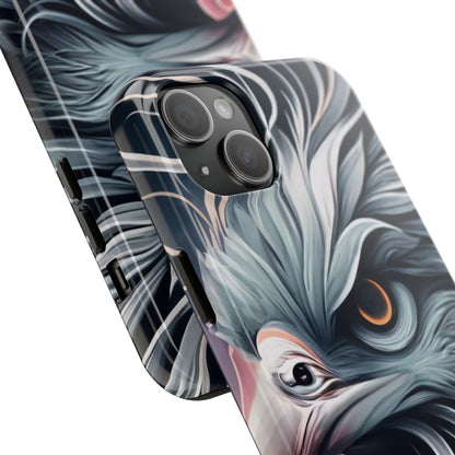 AviarySwirls Monochrome Bird Tough Phone Case