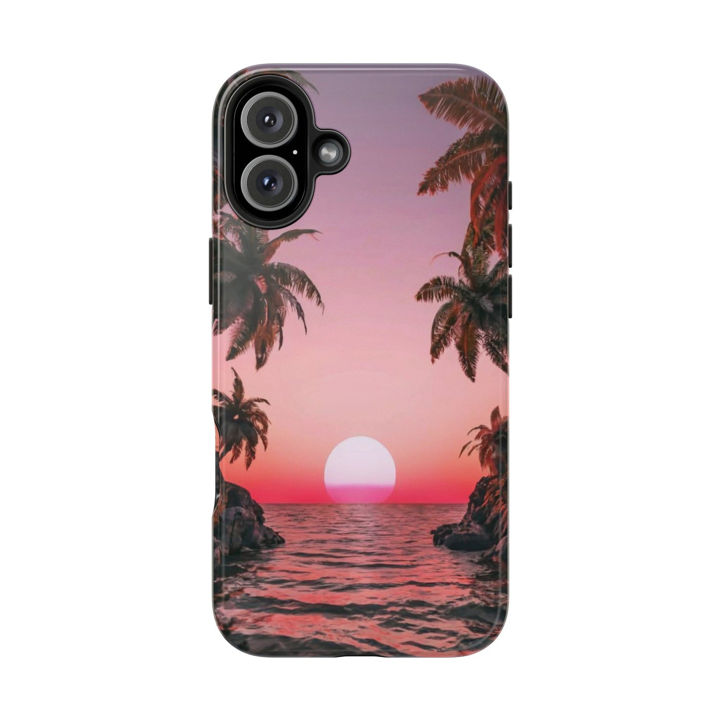 Golden Horizon Palm Sunset Tough Phone Case