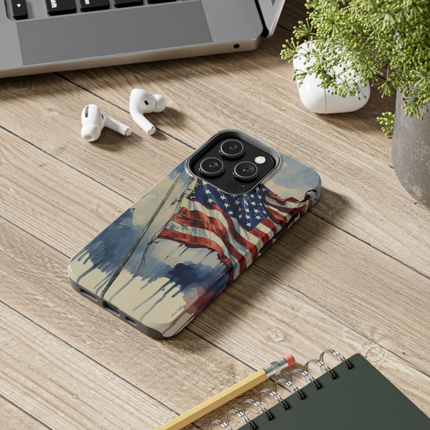 Tattered Glory American Flag Tough Phone Case