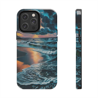 Coastal Sunset Waves Tough Phone Case