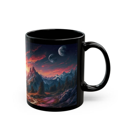 Futuristic Twin Planets Mug