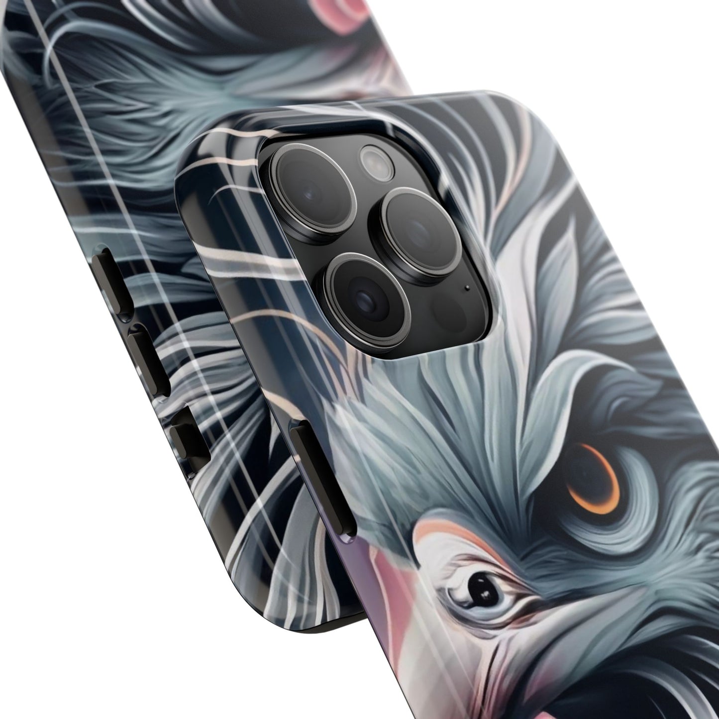 AviarySwirls Monochrome Bird Tough Phone Case