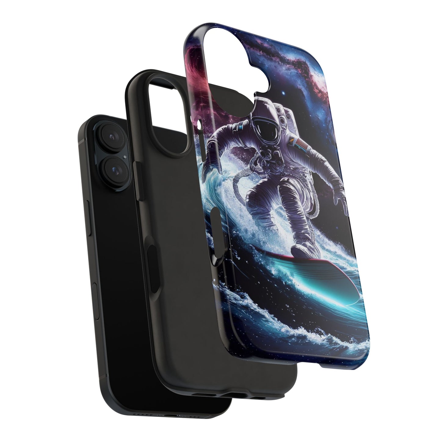 Galactic Wave Rider Astronaut Tough Phone Case