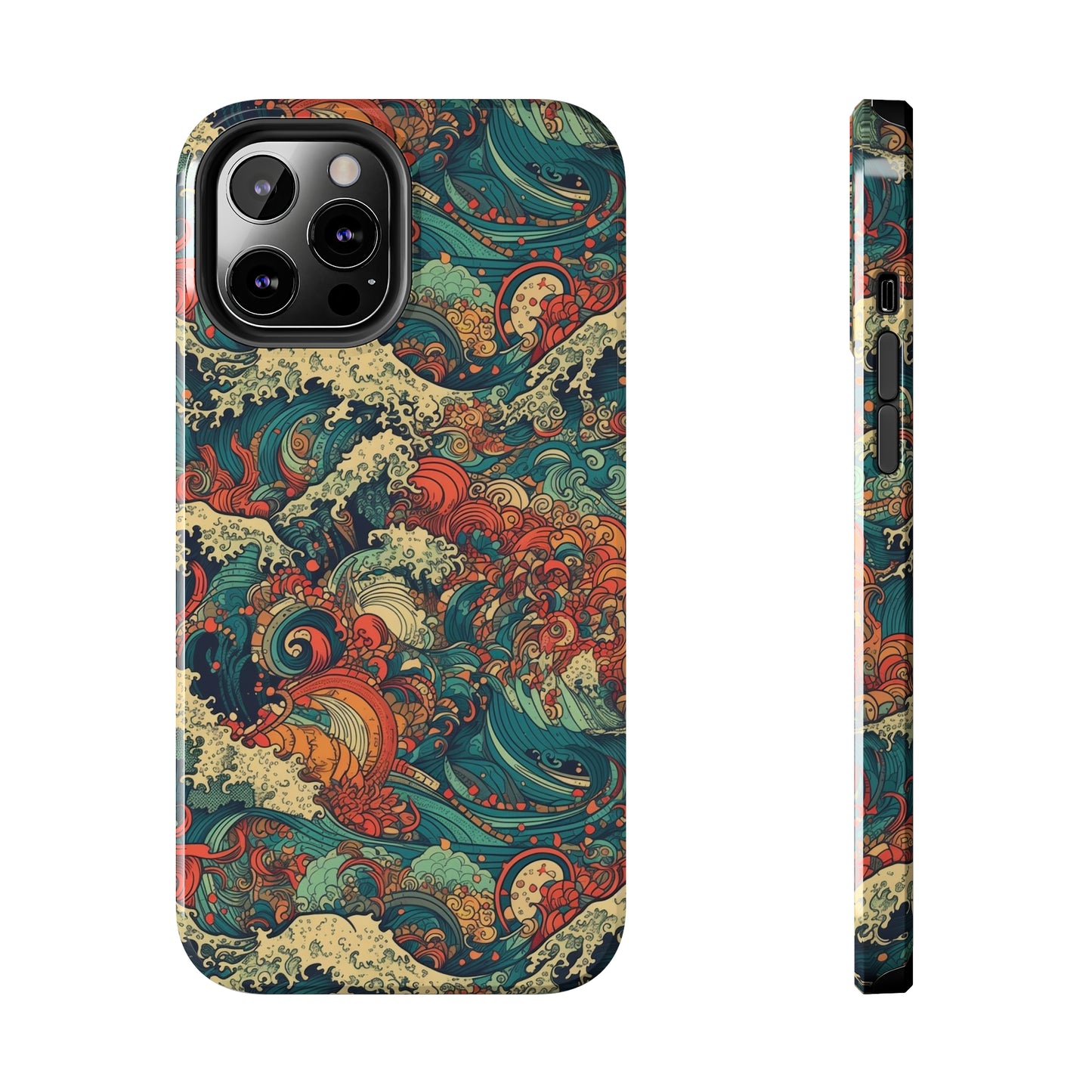 Multi-Hued Swirls - Wave of Colors - Tough Phone Case