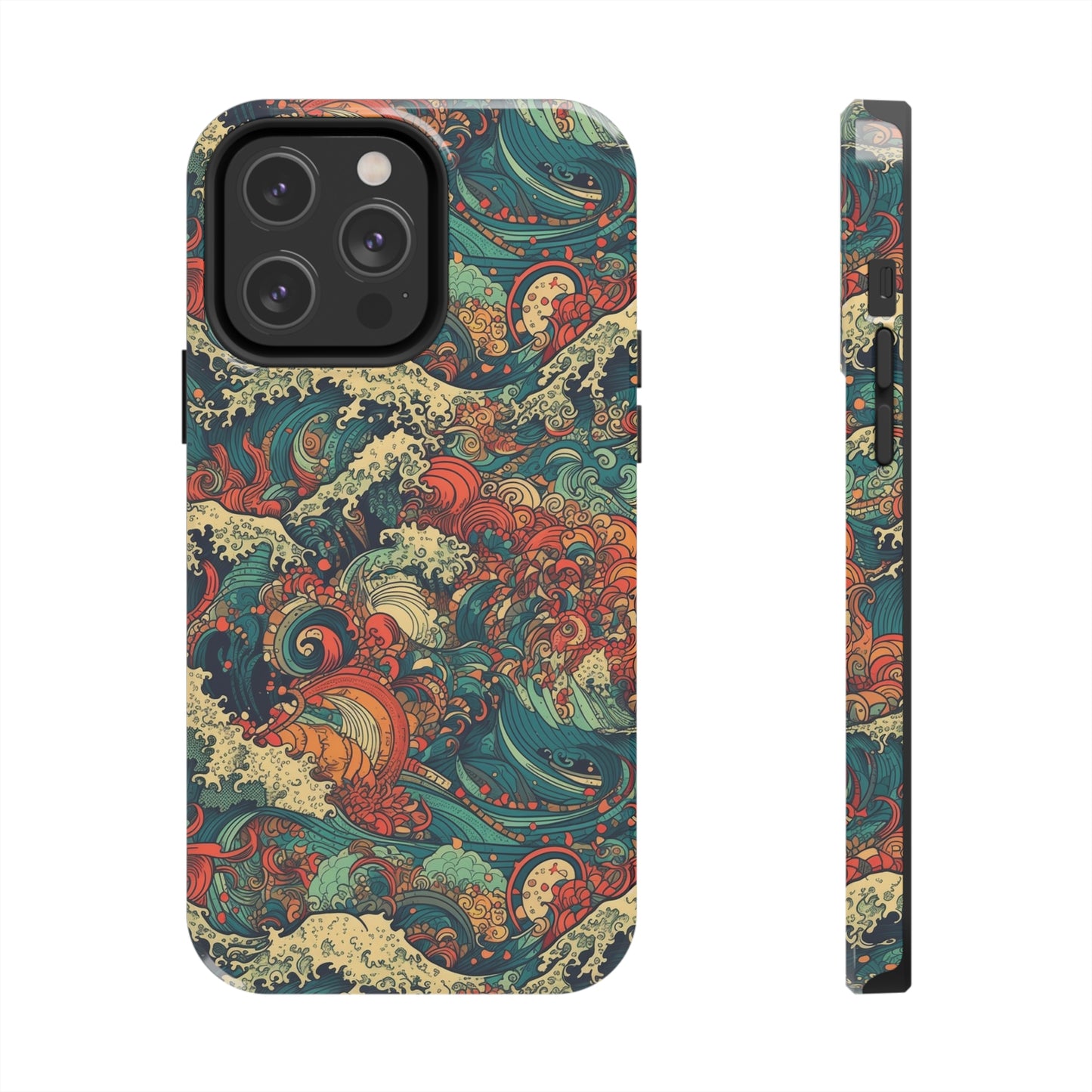 Multi-Hued Swirls - Wave of Colors - Tough Phone Case