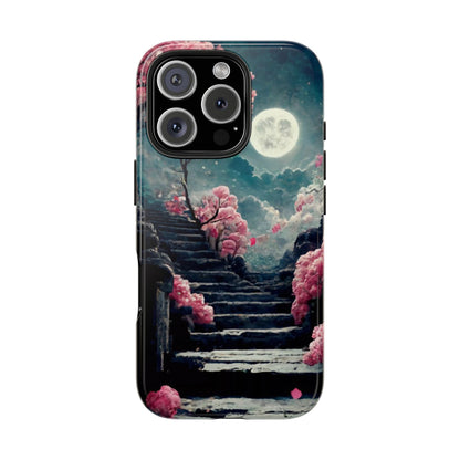 Mountain Path Cherry Blossoms Tough Phone Case