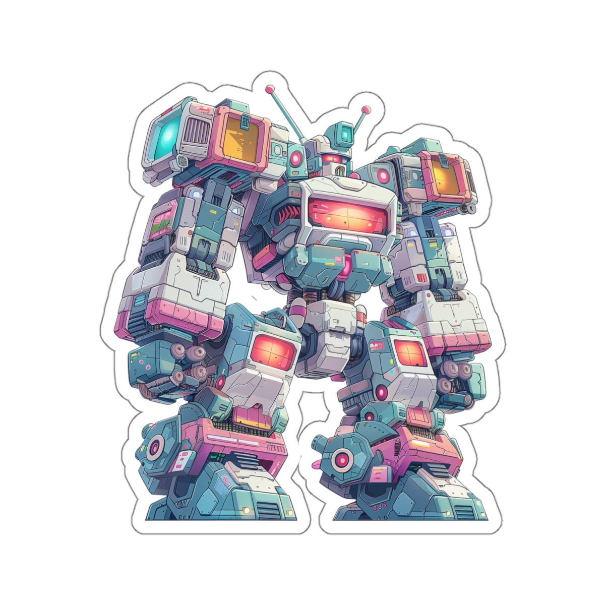 Robo Retro Revival Sticker