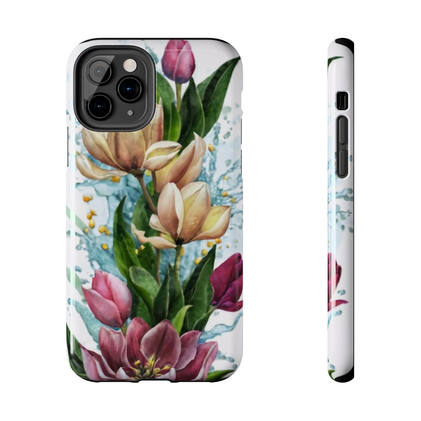 Blossom Splash Watercolor Floral Tough Phone Case